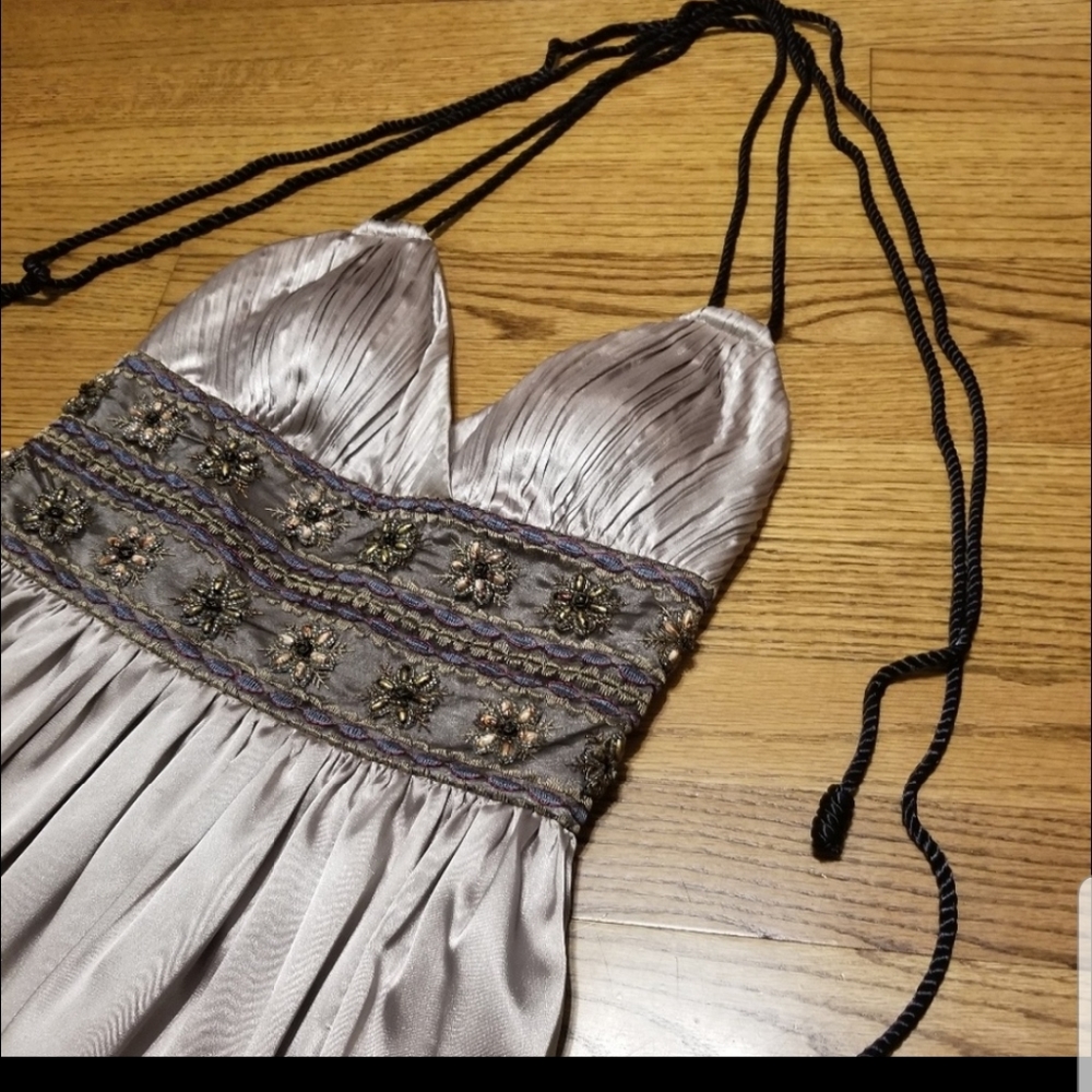 Lyndia Procanik Champagne strings dress - Picture 3 of 9